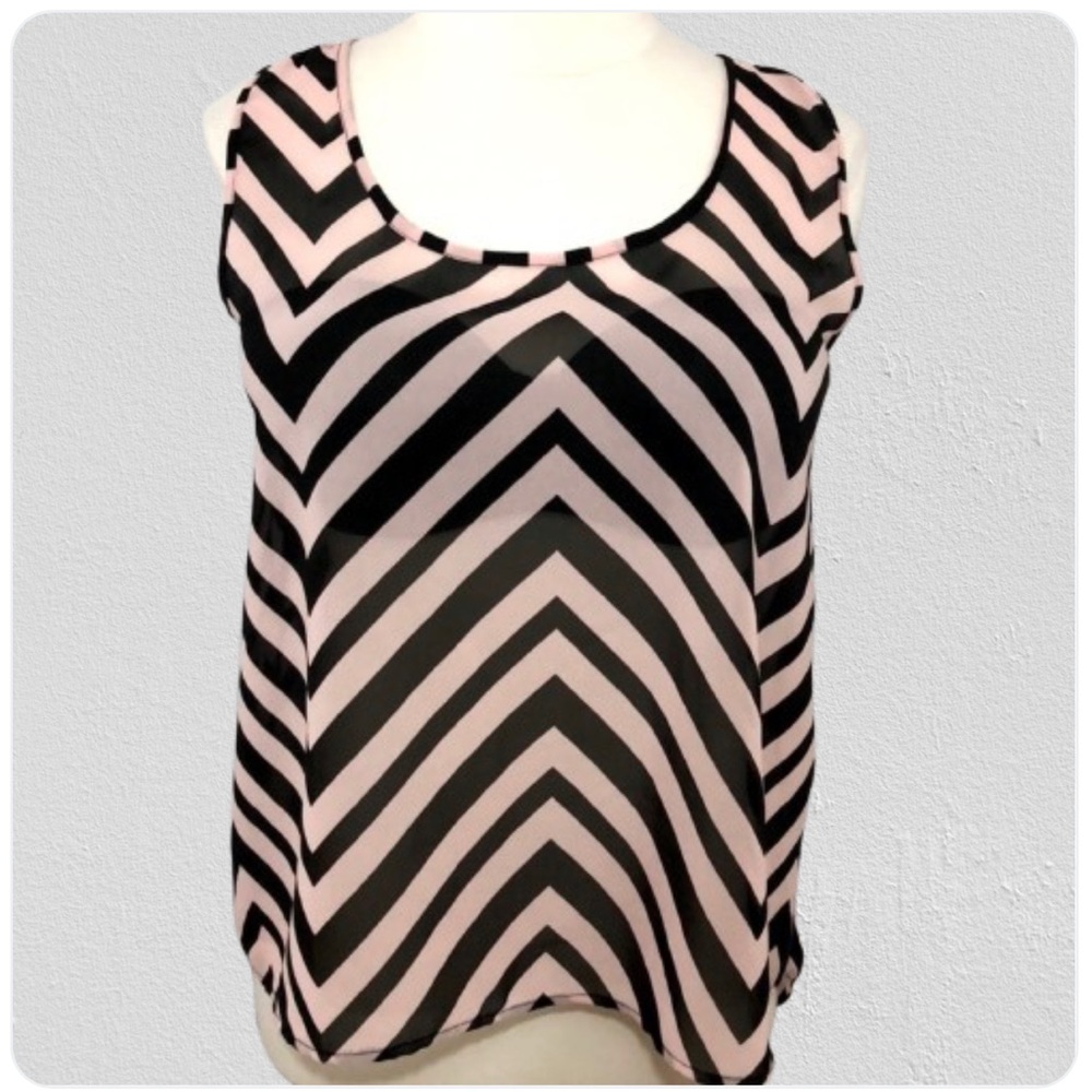 Mileage Chevron Racerback Top NWOT